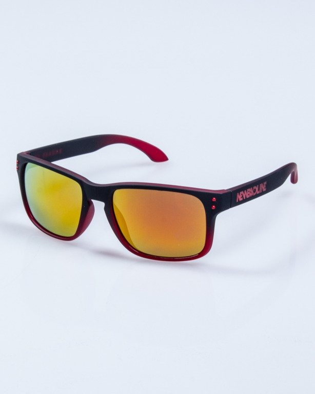 OKULARY FREESTYLE BLACK-RED RUBBER RED MIRROR 652