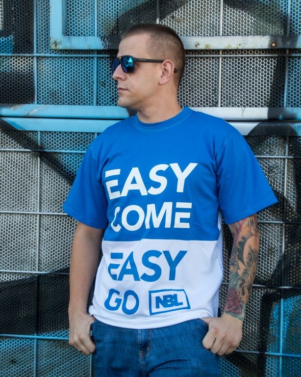 T-SHIRT EASY COME WHITE-BLUE